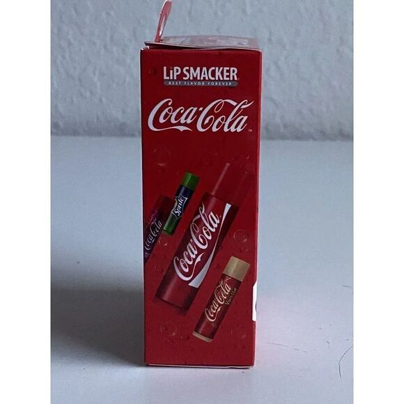 4 Pack Coca Cola Lip Balm Vending Machine Lip Smacker Cherry Vanilla Sprite Coke - Picture 5 of 10